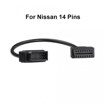 Profi Autó Diagnosztikai Adapter Átalakító Kábel Nissan 14Pin, hogy 16Pin OBD2 Női Adapter Nissan 14 Pin DIAGNOSZTIKAI OBDII