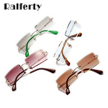 Ralferty Keret nélküli Női Napszemüveg Luxus Minőségű, Rózsaszín 2021 Retro Napszemüveg Női Márka Designer Divat Nagykereskedelmi Árnyalatok