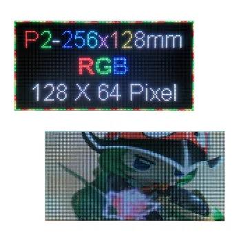 SMD P2 RGB Panel Kiváló minőségű a Legalacsonyabb ár modul 256mm x 128mme P2 HD led videó fal led kijelző modul hub75 smd3in1,DIY modul