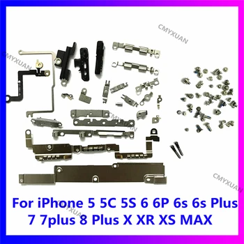 Teljes Készlet Fém Belső Konzol alkatrészek + teljes állítócsavarokat az iPhone 5 5C 5S 6P 6 6 6 + 7 7plus 8 Plusz X XR XS MAX