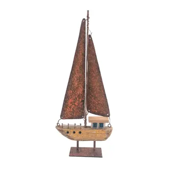 Tengeri Strand, Fából készült Hajó, Hajó Dekoráció otthon díszek, kézzel készített iparművészeti kézműves Antik Utánzás divatos design
