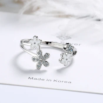 Todorova Trendi Százszorszép Virág Ujj Gyűrű Női Ajándék Állítható Káprázatos CZ Gyűrű Esküvő, Eljegyzés, Ékszerek