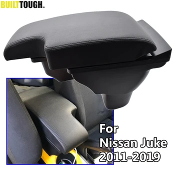USB-Új Tároló Doboz Karfa Nissan Juke ESQ 2011 - 2019-es Fekete Bőr Központ Módosítás 2014 2015 2016