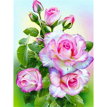 Virág Nyomtatott Vászon 11CT Kereszt-Hímzés Készlet DMC Fonalat Kézimunka Kézműves Kézműves Festmény Különböző Értékesítési