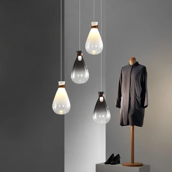 Északi Matt Fehér Üveg Medál Lámpák Modern LED Lógó Lámpa Nappali Bőr Medál Lámpa Ingyenes Szállítási Fény