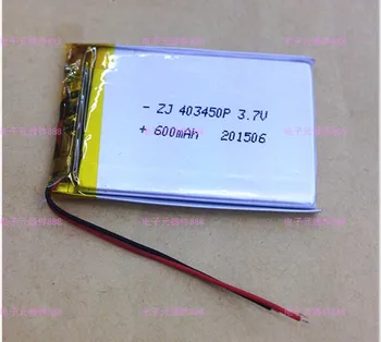 Új Meleg Egy 3,7 V-os lítium-polimer akkumulátor 403450 383450 750MAH MP4 MP5 PSP játék gép MP3 Újratölthető Li-ion Cella