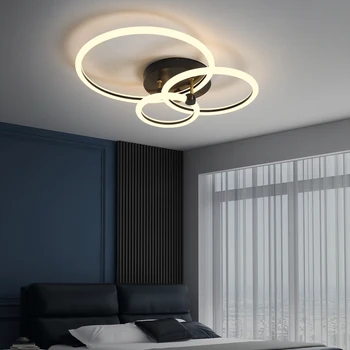 Új, Modern LED csillár Nappali Hálószoba Studyroom konyha Arany/Fekete Modern csillár világítás lampara techo mérkőzések
