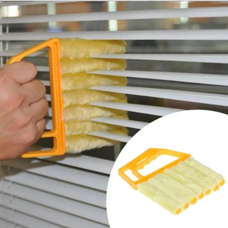 Hasznos Mikroszálas Ablak tisztító kefe légkondícionáló Duster tisztább a mosható velencei vak penge tisztítókendővel 0