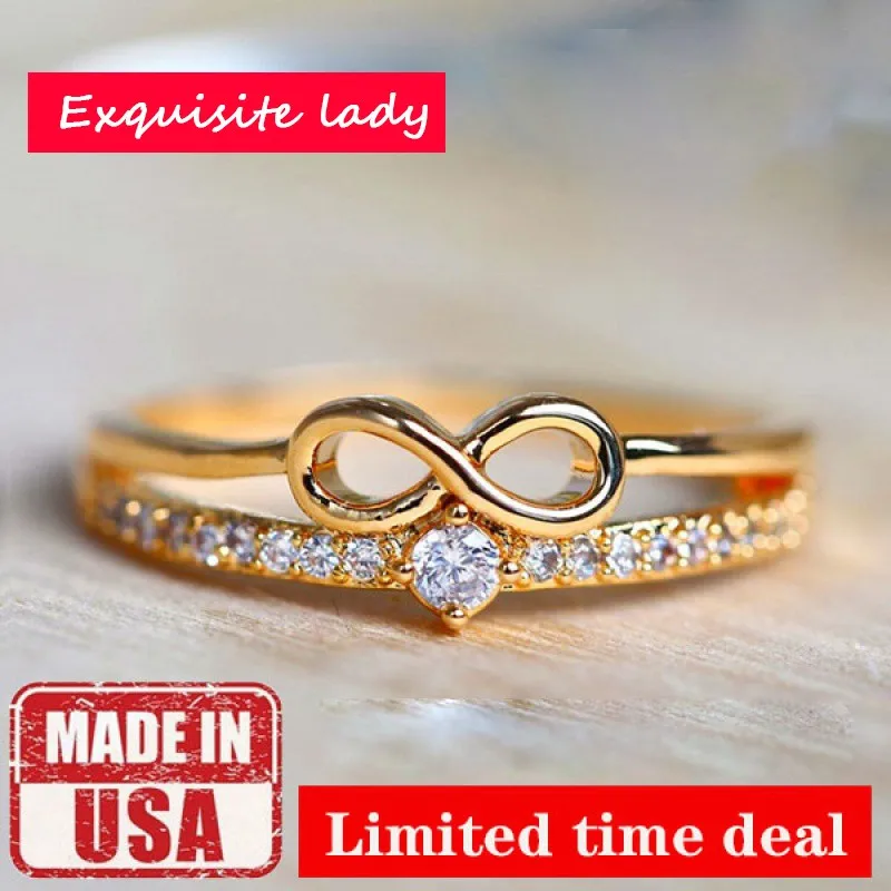Gyönyörű Európai, illetve Amerikai divat női csillogó Gyűrű Hercegnő gyűrűs menyasszony eljegyzési gyűrű Szülinapi Buli Évforduló Ajándék 1