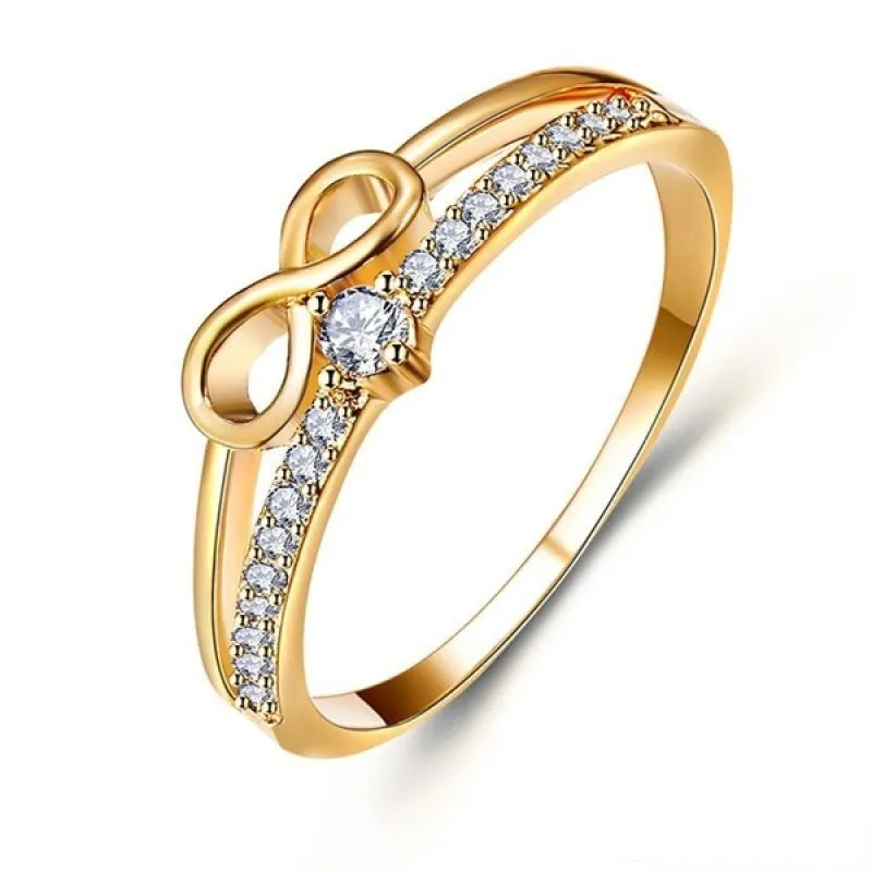 Gyönyörű Európai, illetve Amerikai divat női csillogó Gyűrű Hercegnő gyűrűs menyasszony eljegyzési gyűrű Szülinapi Buli Évforduló Ajándék 3