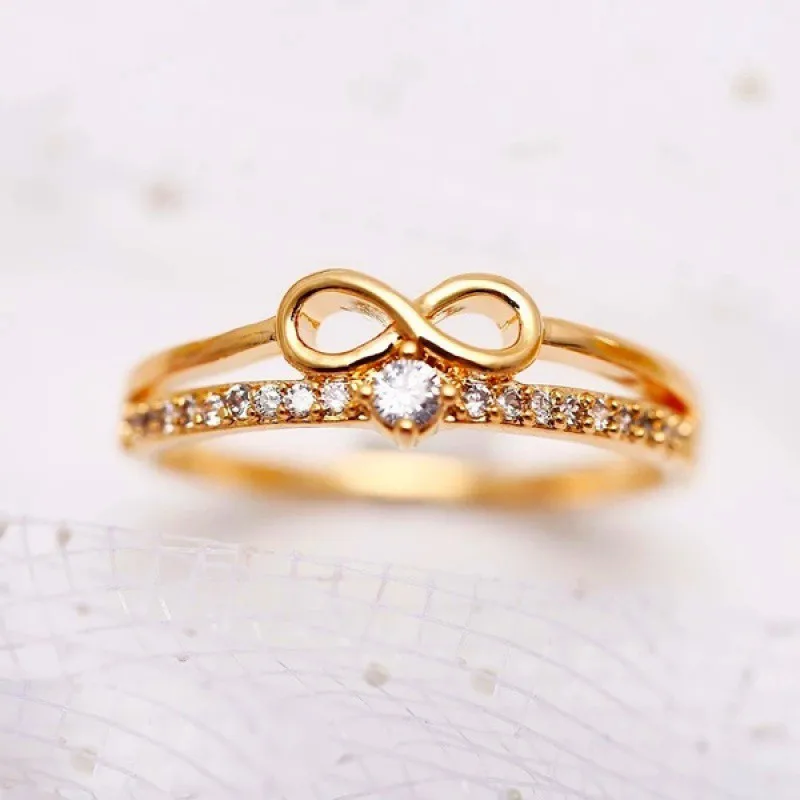 Gyönyörű Európai, illetve Amerikai divat női csillogó Gyűrű Hercegnő gyűrűs menyasszony eljegyzési gyűrű Szülinapi Buli Évforduló Ajándék 5