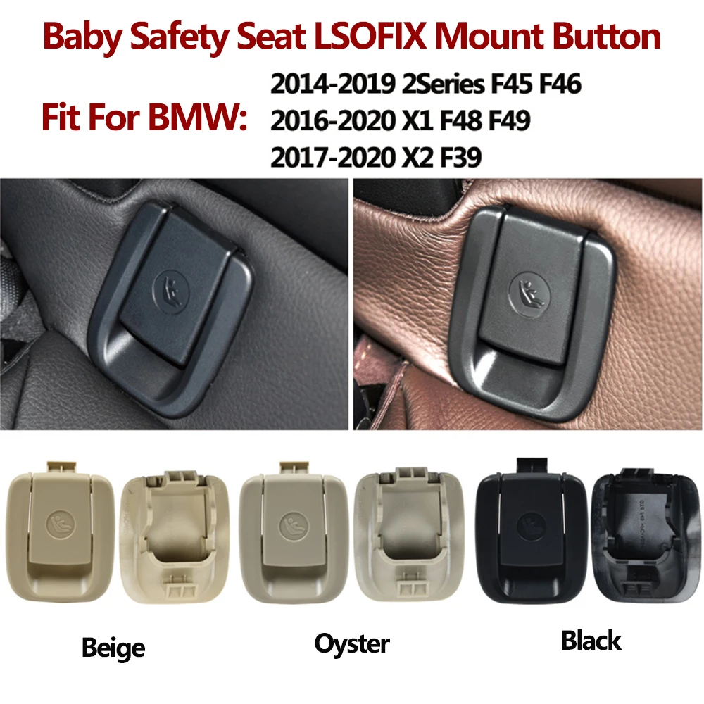 Autó belső Hátsó Gyermek Biztonsági Ülés Horgony ISOFIX Gomb Csatlakozó Fedelét A BMW 2S F45 F46 X1 F48 F49 X2 F39 1