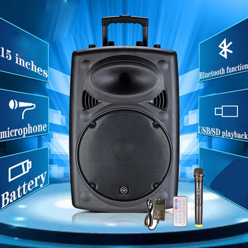 150W Kocsi Hordozható Bluetooth Hangszóró Vezeték nélküli Kültéri bálban K Dalt Boombox 4D Sztereó Mélynyomó hangdoboz Music Center 2