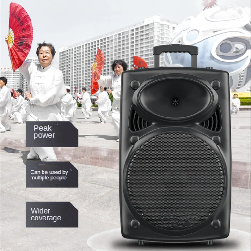 150W Kocsi Hordozható Bluetooth Hangszóró Vezeték nélküli Kültéri bálban K Dalt Boombox 4D Sztereó Mélynyomó hangdoboz Music Center 4