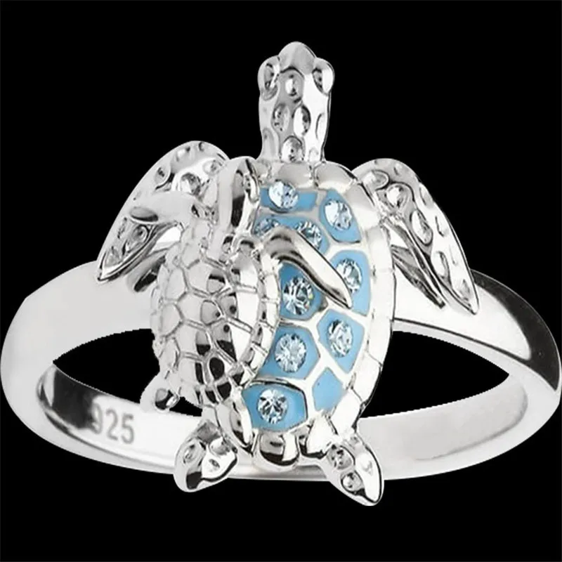 Aranyos Óceáni Teknős Női Gyűrű Egyszerű, Természetes Kristály a Jubileumi Party Gyűrű, Ékszerek, 2022 Tartozékok 1