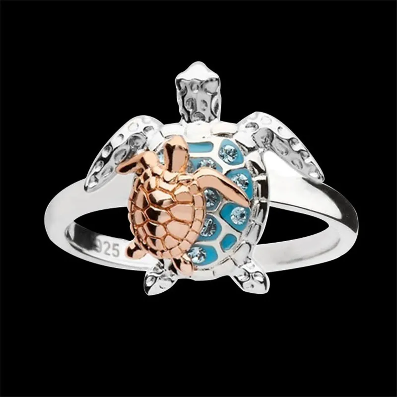 Aranyos Óceáni Teknős Női Gyűrű Egyszerű, Természetes Kristály a Jubileumi Party Gyűrű, Ékszerek, 2022 Tartozékok 2