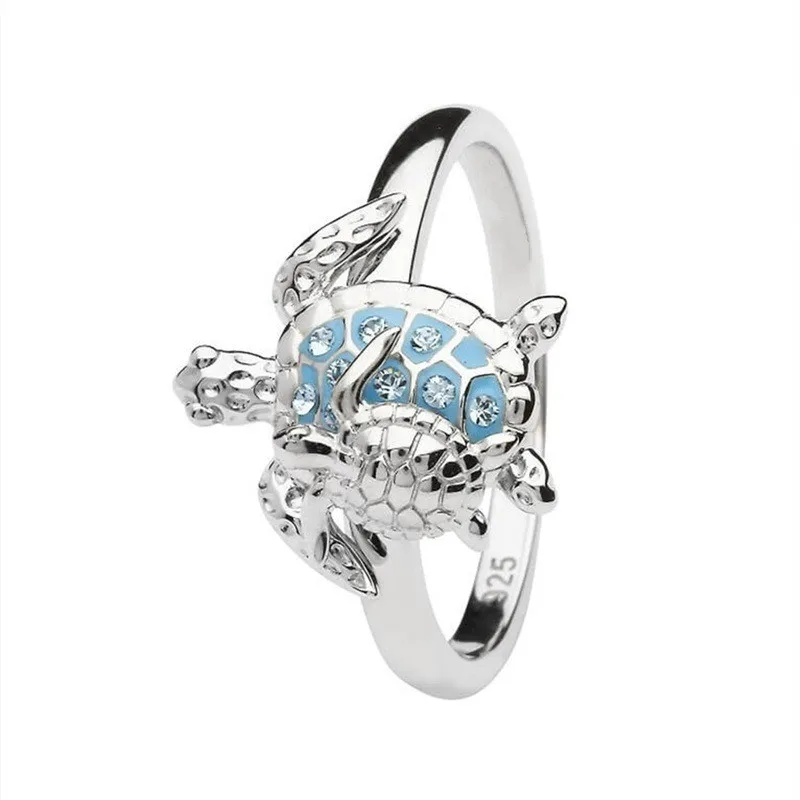 Aranyos Óceáni Teknős Női Gyűrű Egyszerű, Természetes Kristály a Jubileumi Party Gyűrű, Ékszerek, 2022 Tartozékok 4