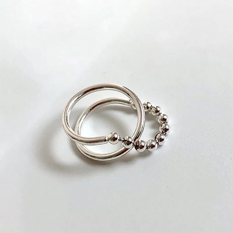 Evimi 925 Sterling Ezüst Divatos Gyűrű a Nők Kreatív Egyszerű Üreges Kör Geometriai Chian Szabálytalan Parti Ékszer Ajándék 1