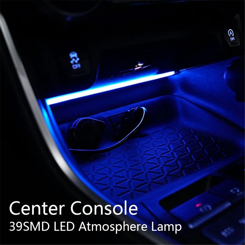 Autó középkonzol Hangulat Lámpa LED Műszerfal Hangulat Fény Csík Toyota RAV4 2019 2020 LHD 3