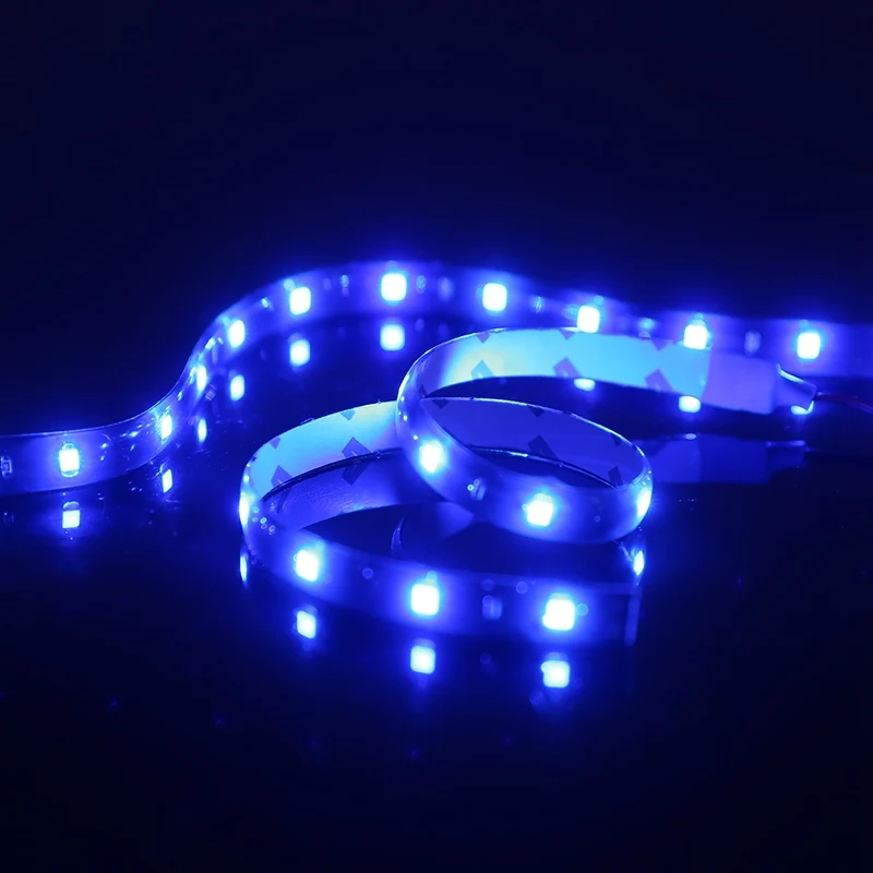 4db 30cm Kék 3528 15 SMD LED-es Flexibilis Lámpa Vízálló Az Otthoni Kerti Autó Nagy teljesítményű LED Szalagok Cső Dekoratív Lámpa 2