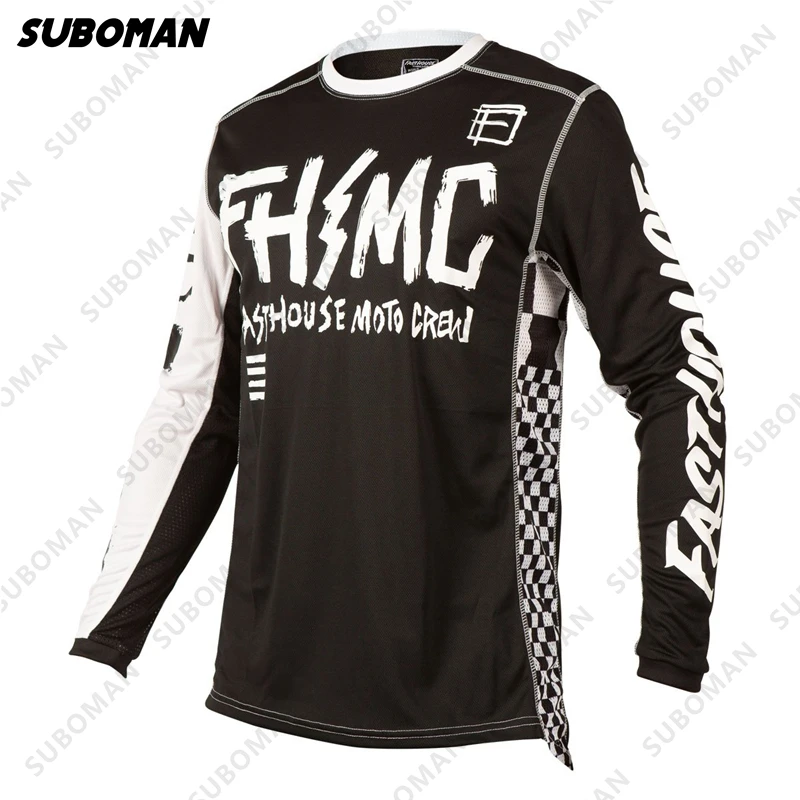 2021 fasthouse high-end férfi motoros lovagolni egy mountain bike downhill BMX sport enduro T-shirt lélegző, hosszú ujjú blúz 2