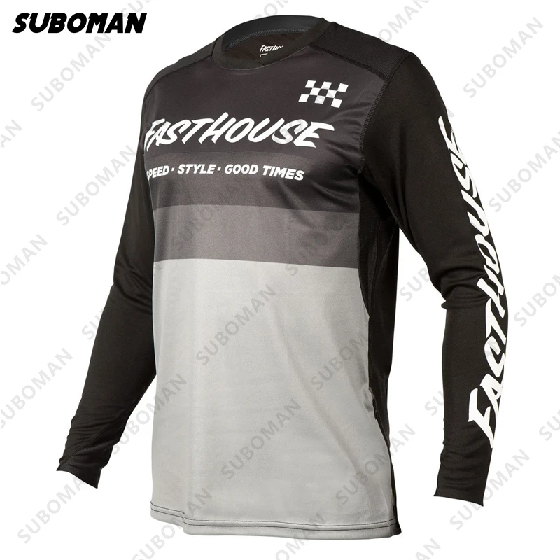 2021 fasthouse high-end férfi motoros lovagolni egy mountain bike downhill BMX sport enduro T-shirt lélegző, hosszú ujjú blúz 3