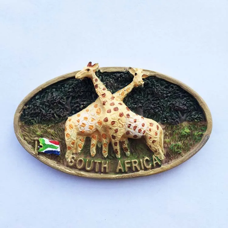 Afrikai Hűtőmágnesek Ajándéktárgyak Dél-Afrikai Állat-Taxik Mágneses Matricák, 3D Színes Festmény Kézműves lakberendezés Ajándék Ötletek 1