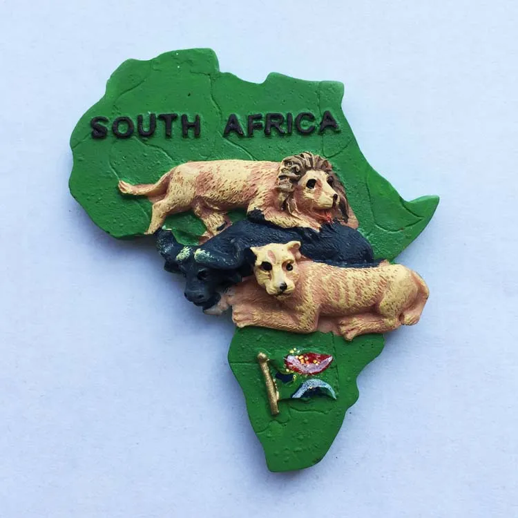 Afrikai Hűtőmágnesek Ajándéktárgyak Dél-Afrikai Állat-Taxik Mágneses Matricák, 3D Színes Festmény Kézműves lakberendezés Ajándék Ötletek 2