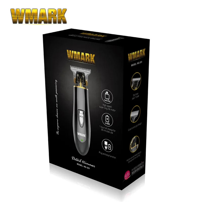 WMARK fodrászat Szakmai Retro Olaj Fejét Faragás Olló USB Férfiak Elektromos Ollóval Vágás vezeték nélküli haj clipper surker 4