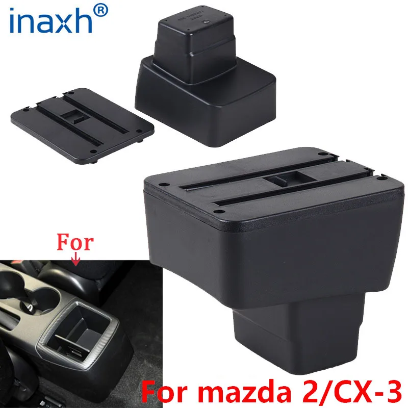 A Mazda CX-3 Karfa Retrofit A mazda 2 skyactiv verzió cx3 CX-3 Autó Kartámasz Tároló doboz autó tartozékok USB Töltés 1
