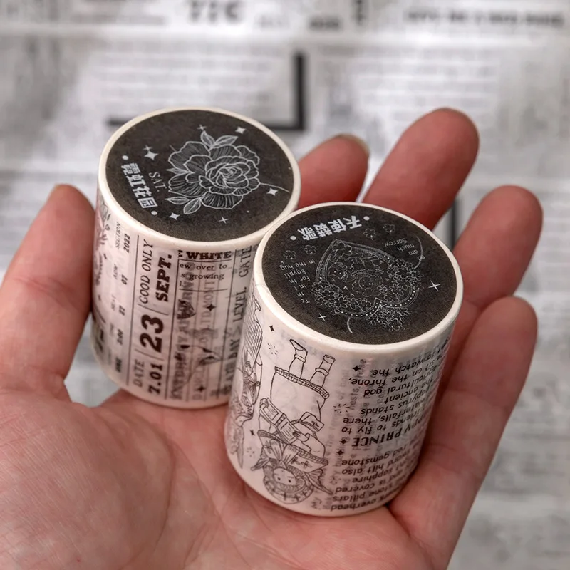 Magic Show-Washi Tape Antik Japán Maszkoló Szalagok Dekorációs Scrapbooking Kellékek Folyóiratok Tervezők Diy Kézműves Ajándék Wrap 3