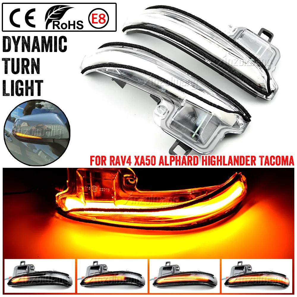 Dinamikus LED lámpa Lámpa Tükör Mutató Toyota Alphard Tacoma Vellfire 16-19 RAV4 XA50 Hegylakó 2020-Ig, Lexus LM 0