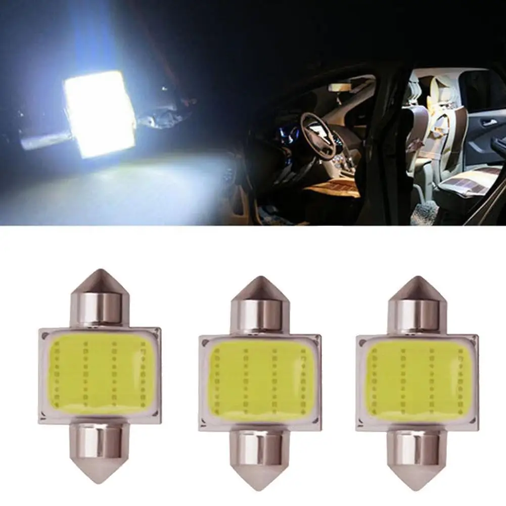 1/2db 31mm-es Girland LED olvasólámpa 12SMD COB Fehér Izzók Auto Ház Tető Autó Lámpa Búra Fény Automatikus Belső olvasólámpa 4