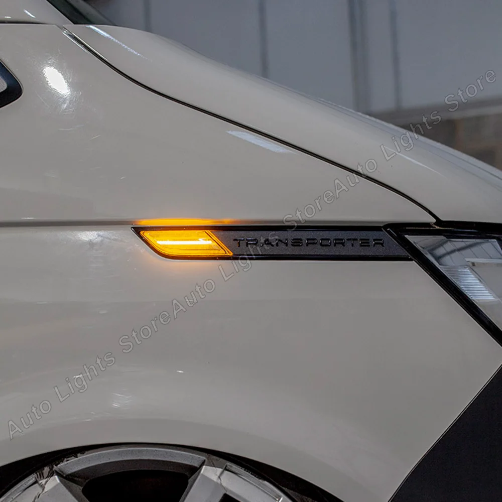 VW Transporter T6.1 Arcplasztika 2020-Up 2DB Dinamikus LED Oldalsó Helyzetjelző Lámpa lámpa Lámpák Plug&Play Hiba Ingyenes Vízálló 3
