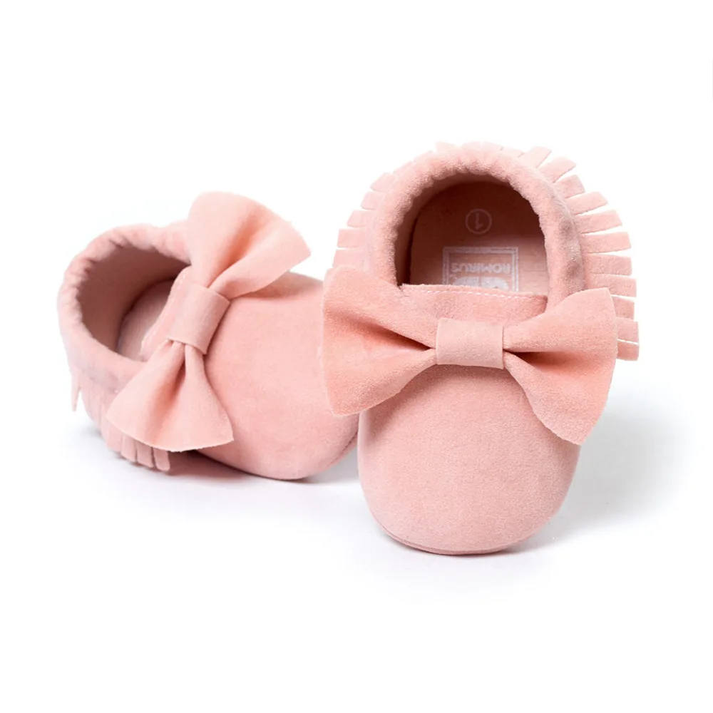 ROMIRUS Aranyos Pillangó-csomót Bojt Baba Mokaszin Minőségű Újszülött Babák Első Túrázók Újszülött Footwears Beltéri Csizma 2