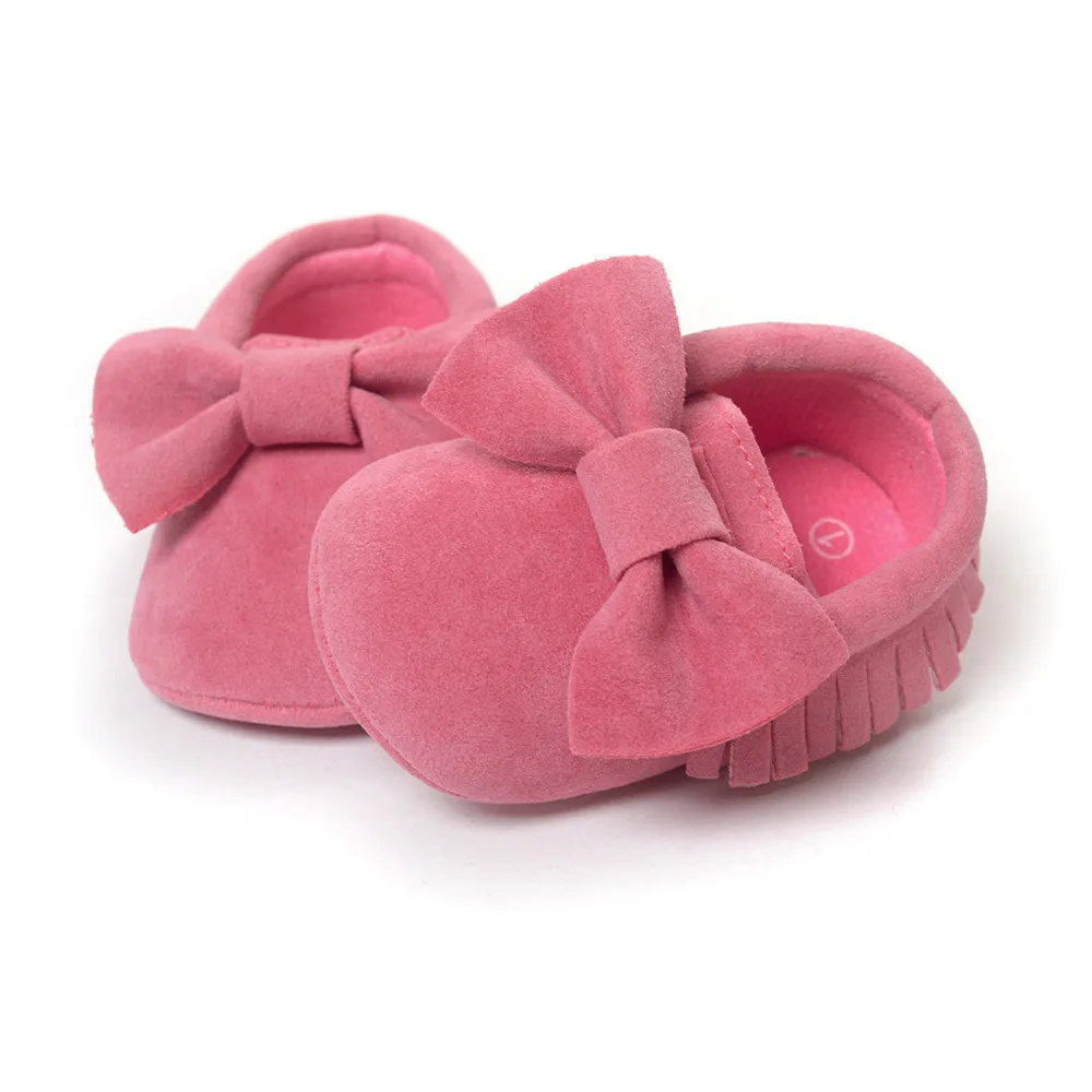 ROMIRUS Aranyos Pillangó-csomót Bojt Baba Mokaszin Minőségű Újszülött Babák Első Túrázók Újszülött Footwears Beltéri Csizma 3