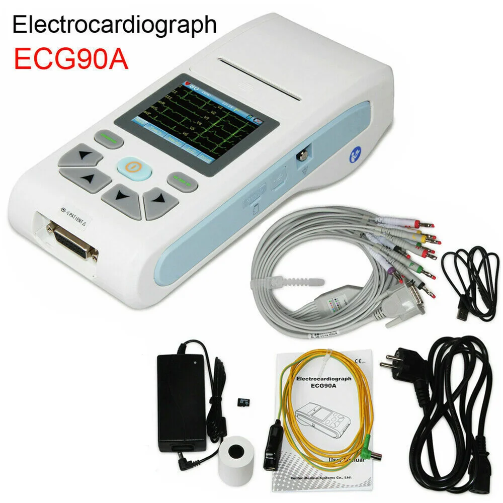 CONTEC ECG90A Hordozható Kézi 12 Csatorna 3/6/12-vezető érintőképernyő EKG EKG gép Szoftver 3