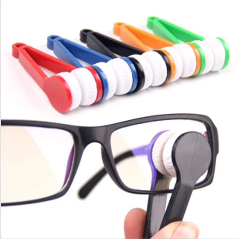 Mini Szemüveg Tisztító Kefe Két oldalán Mikroszálas Szemüveg Tisztító Szemüveg Tisztítás Rub Multi-Function Szemüveg Rub Hajó 1