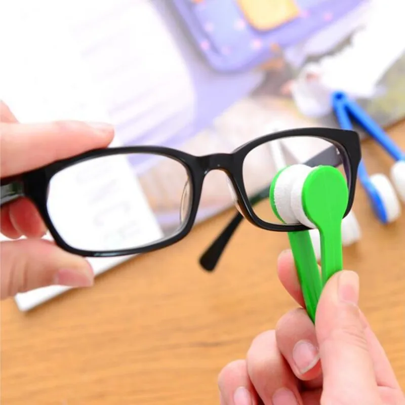 Mini Szemüveg Tisztító Kefe Két oldalán Mikroszálas Szemüveg Tisztító Szemüveg Tisztítás Rub Multi-Function Szemüveg Rub Hajó 3